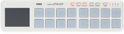 Korg nanoPAD2 Slim-Line USB MIDI Pads - White - Image 5