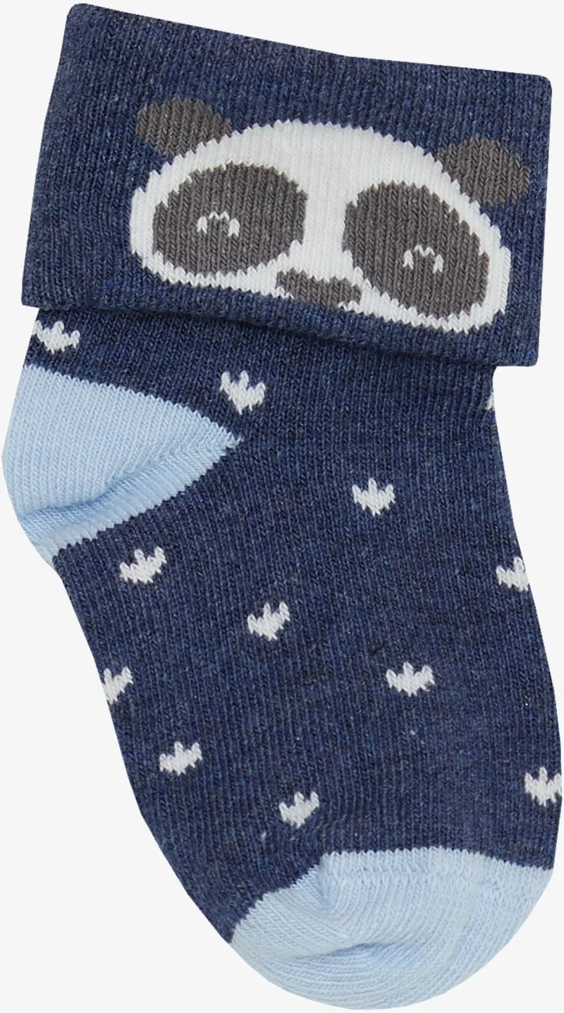كاتامينو Baby Boy Socks 2-Piece Cute Panda Printed 0-24 Months, Mixed Colors