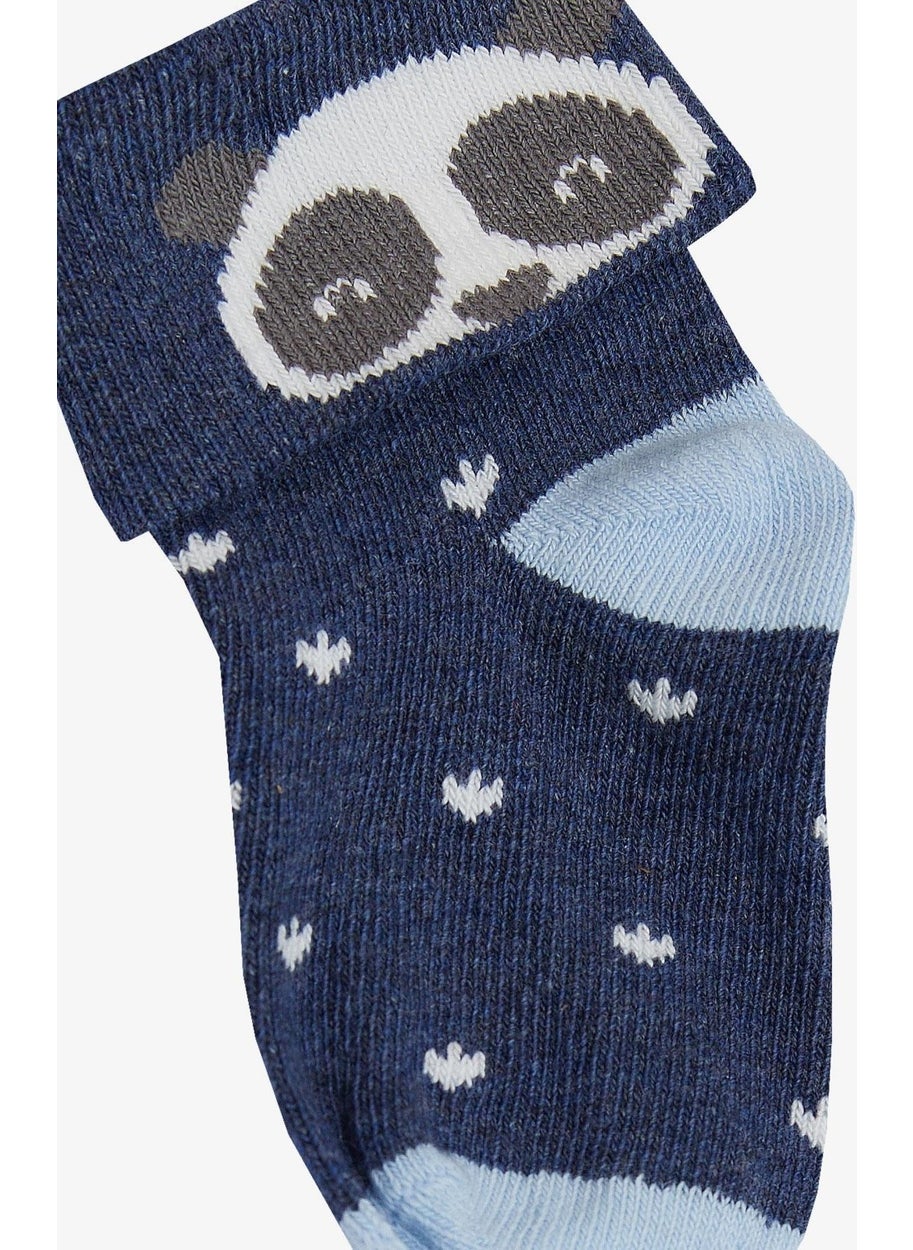 Katamino Baby Boy Socks 2-Piece Cute Panda Printed 0-24 Months, Mixed Colors  - Image 4