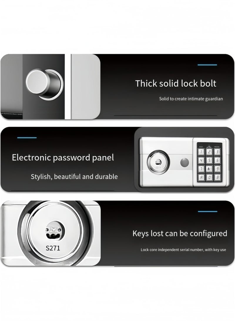 جيجيرو صندوق أمان منزلي مقاوم للحريق والماء، صندوق أمان كبير مضاد للسرقة ومقاوم للحريق مع لوحة مفاتيح قابلة للبرمجة، مفاتيح احتياطية ورف قابل للإزالة، خزائن أمان رقمية، 100 × 38 × 31 سم - Image 5