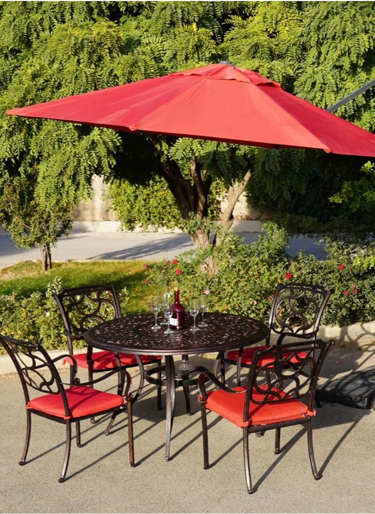 Schondor Furniture Munich | 6 Seater | Dining Table | Outdoor Furniture | Made in Aluminum Cast | Patio | Garden | Restaurants  - Image 3