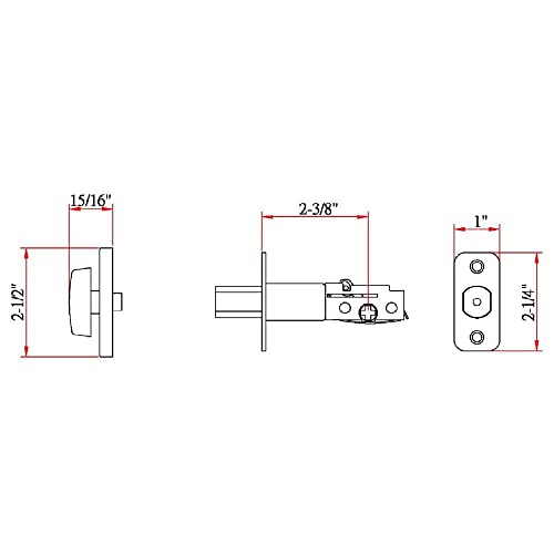 Design House Keyed Entry Door Deadbolt with One Keyed Side and Twist-Knob Interior, 2-Way Adjustable Latch, Fits Standard Doors, Oil Rubbed Bronze – Design House, 750869 - Image 2