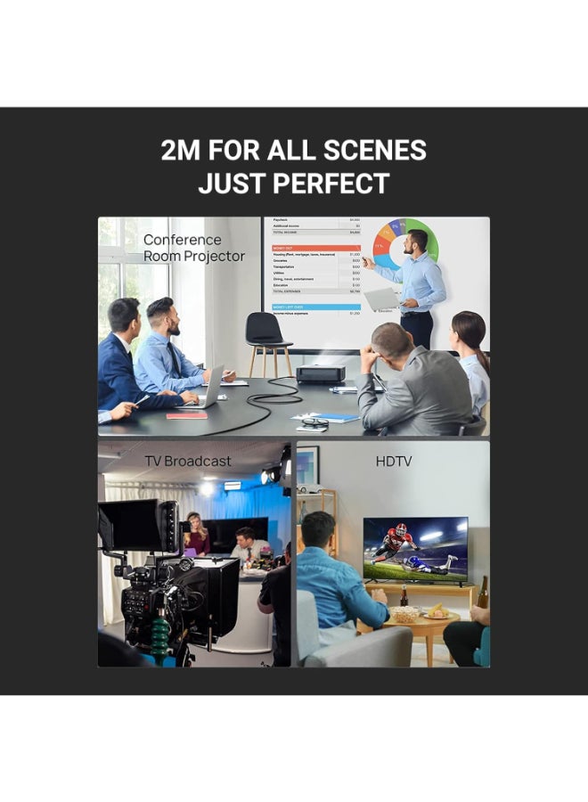 ANT Esports Renewed - Ant Esports AEH002 4K HDMI Cable 2M,Lead 2.0 Braided High Speed 18Gbps Support 4K@60Hz 2K@144/165Hz ARC, HDR, 3D,Compatible TV,Smart TV, Blu-Ray,PS4/5, Xbox one,Projector, Soundbar,PC,Monitor, Laptop - Black - Image 5