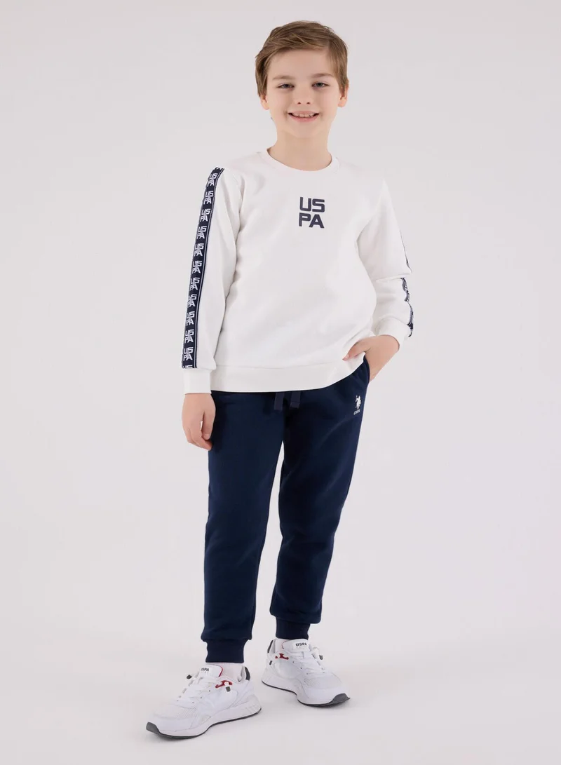 يو اس بولو اسن طقم جمبسوت أولاد يو إس بولو أسن. أبيض