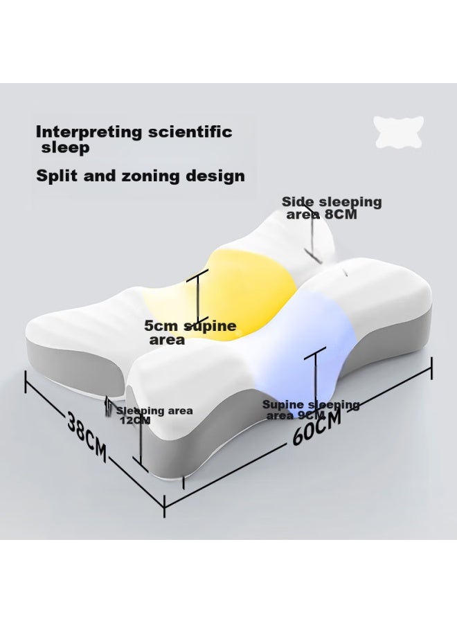 Sleephero Deep Sleep Transformable Butterfly Cervical Pillow For Adults, Specialized For Neck Pain, Space Memory Foam Pillow For Sleeping - Image 2
