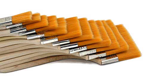 ArtBee® ArtBee Painting Brushes Set for Acrylic, Oil and Watercolor Painting (Flat Wide Brush with Sponge Set of 13) - Image 2