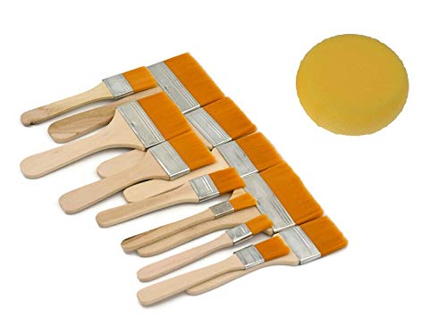 ArtBee® ArtBee Painting Brushes Set for Acrylic, Oil and Watercolor Painting (Flat Wide Brush with Sponge Set of 13) - Image 1