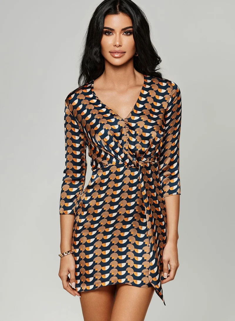 Anita's Knot Detail Printed Dress