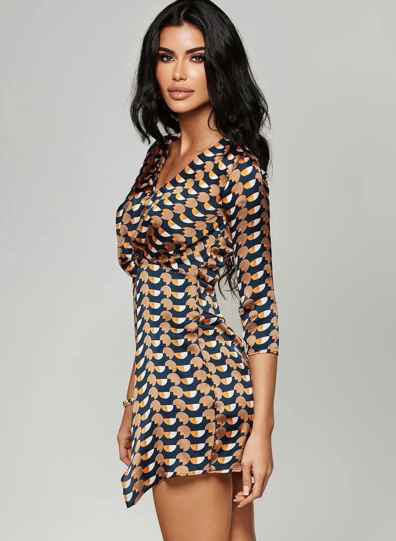 Anita's Knot Detail Printed Dress