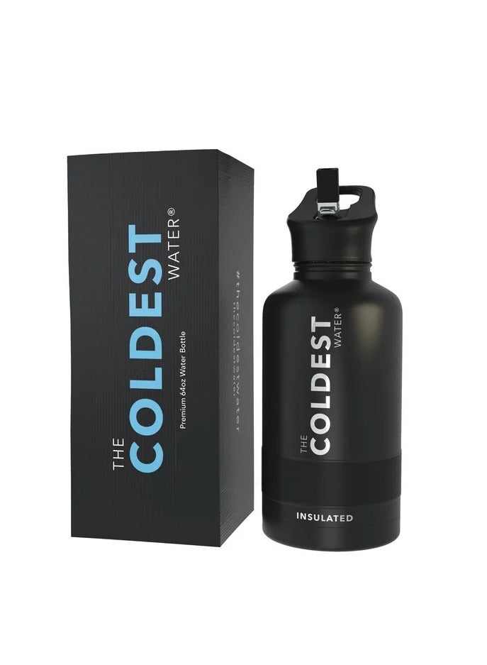 THE COLDEST WATER COLDEST SPORTS BOTTLE TACTICAL BLACK 64 OZ - Image 1