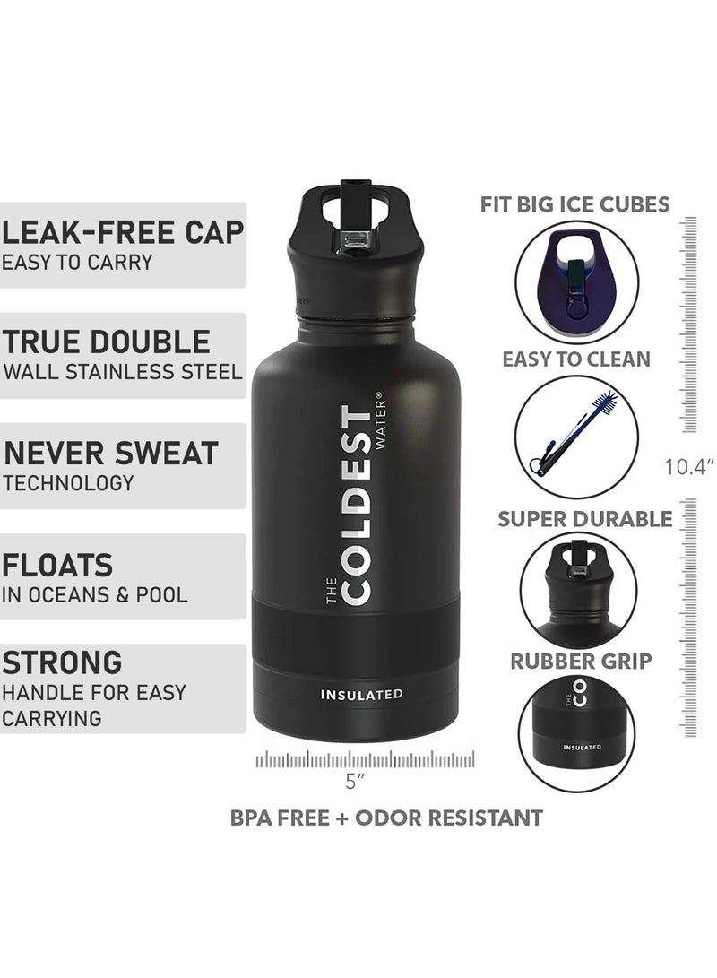 THE COLDEST WATER COLDEST SPORTS BOTTLE TACTICAL BLACK 64 OZ - Image 2