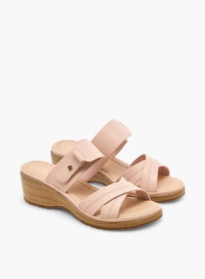 Flora Bella By Shoexpress Cross-Strap Sandals with Wedge Heel