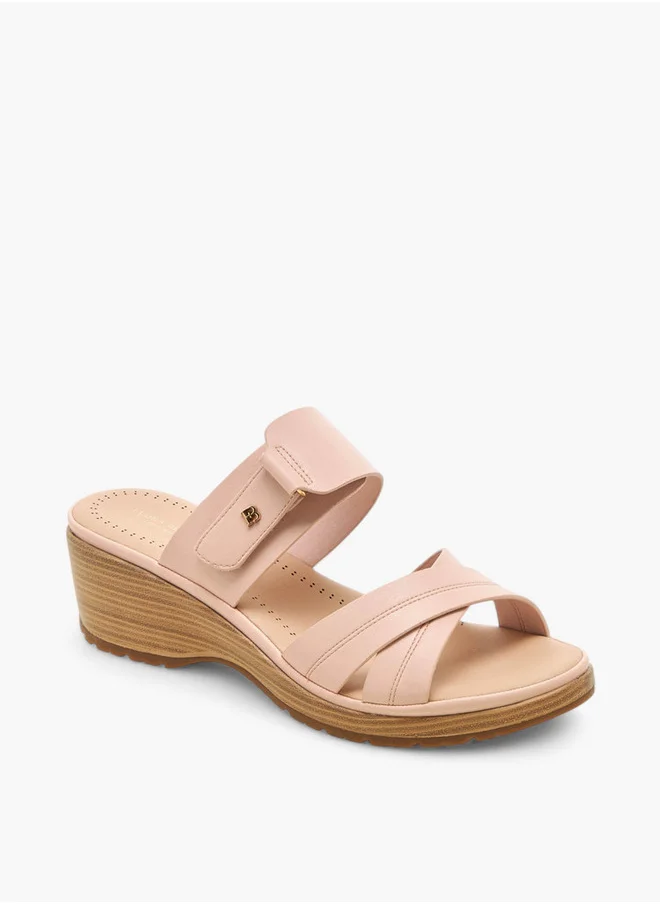 Flora Bella By Shoexpress Cross-Strap Sandals with Wedge Heel