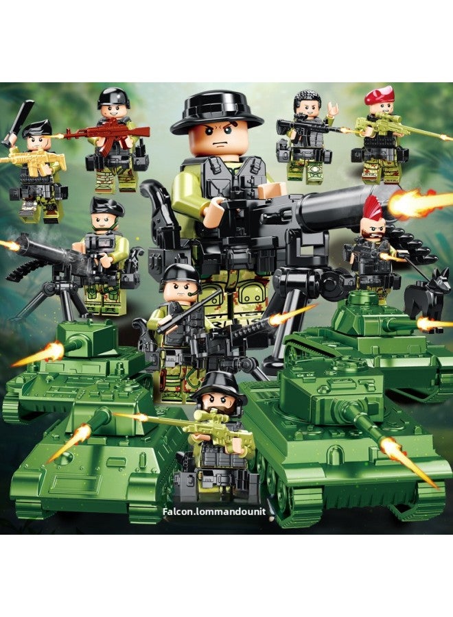 Special Police Men Building Blocks Blind Bag Toy Fighters Assault Troop Doll Plastic Small Particles Assembled Cross-Border Special Forces 