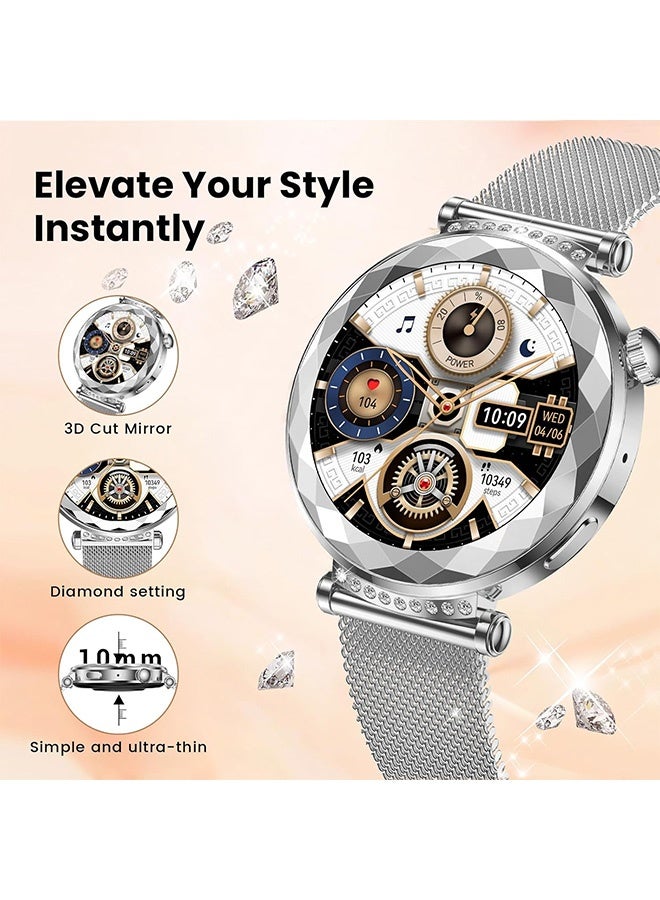 RollsTimi  Women's Smartwatch Ultra Thin 1.19 Inch Touchscreen - Bluetooth Calls, 180 mAh 100+ Sports Modes, Sleep Monitor, Pedometer, IP68, Compatible Sports Watch - Image 5