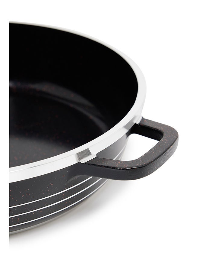 DESSINI Non-Stick Shallow Casserole Pot Black/Clear 28cm - Image 5