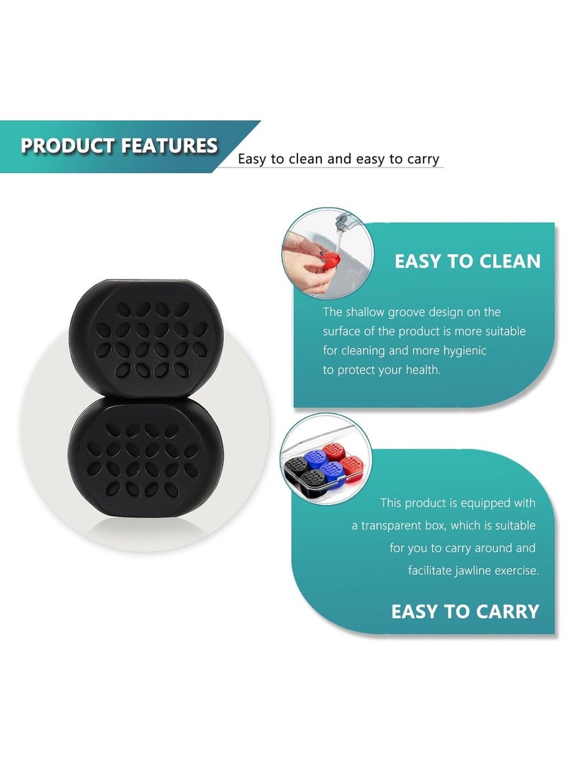 spa luxetique - Powerful Jaw Trainer, Define Your Jawline, Slim and Tone Your Face, 3 Different Resistance Levels, Double Chin Reducer Eliminator, Look Younger, Silicone material is safer(6 Pcs) - Image 1