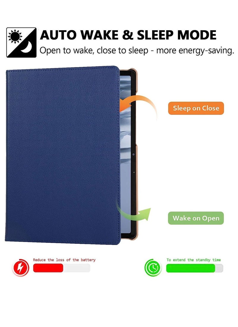 Smart Cover for Samsung Galaxy Tab S7 2020, Techcircle Slim Folio Rotating Stand Case with Auto Wake/Sleep Multi-Angle Viewing PU Leather Case - Image 2