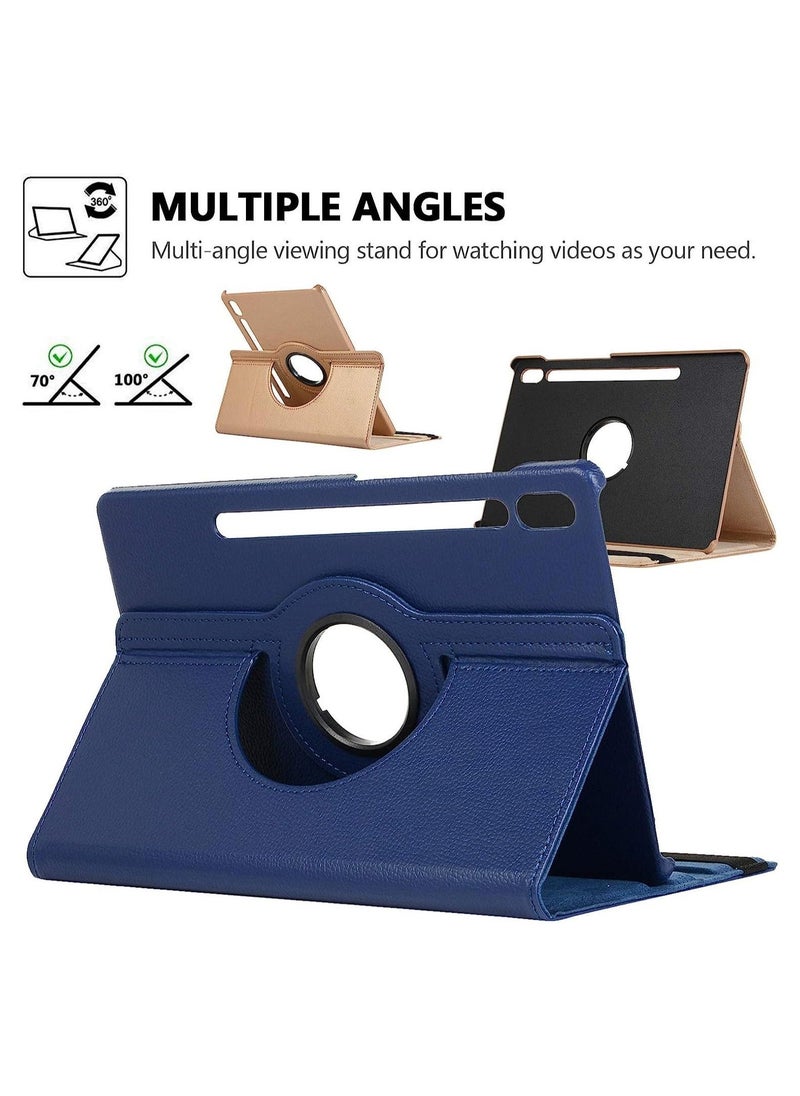 Smart Cover for Samsung Galaxy Tab S7 2020, Techcircle Slim Folio Rotating Stand Case with Auto Wake/Sleep Multi-Angle Viewing PU Leather Case - Image 3