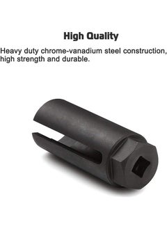 DAREU Oxygen Sensor Socket with Side Wire Cutout 3/8” Inch Drive x 7/8” (22mm) fits All Vehicle O2 Removal and Installation Offset  - Image 3
