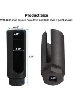 DAREU Oxygen Sensor Socket with Side Wire Cutout 3/8” Inch Drive x 7/8” (22mm) fits All Vehicle O2 Removal and Installation Offset  - Image 5