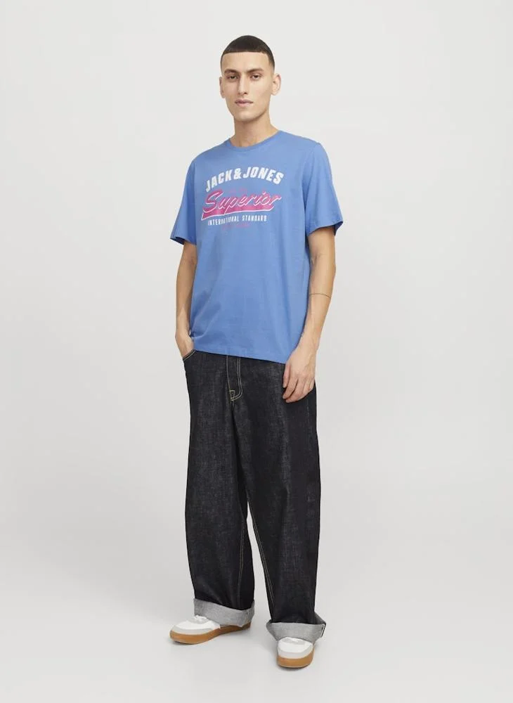 جاك اند جونز Logo Crew Neck T-Shirt