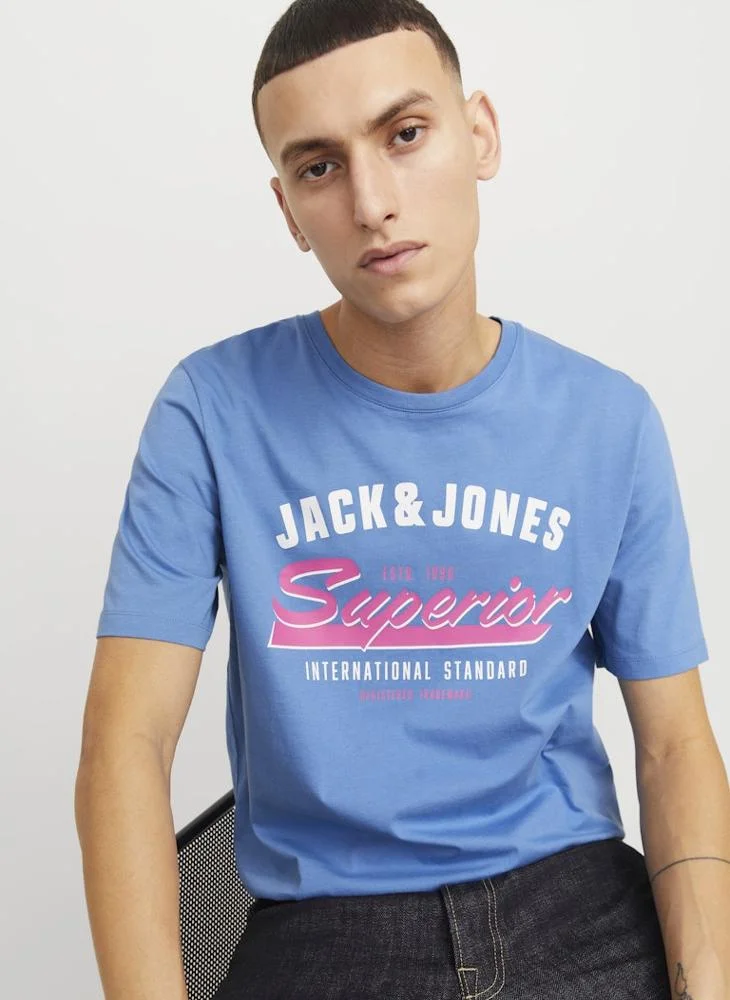 جاك اند جونز Logo Crew Neck T-Shirt