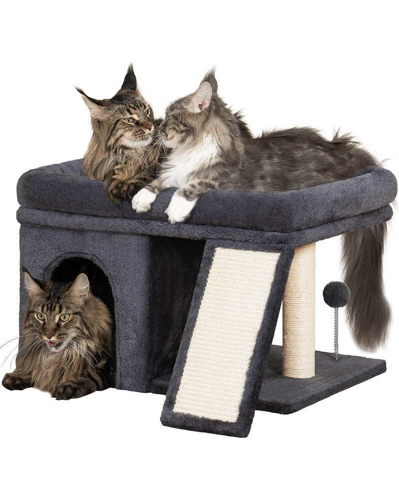 Aechonow XL Cat Tree Tower for Large Adult Cats 20 lbs+, 25in Perch Bed, Condo Cave for Indoor Medium Kittens Rabbit Ferret Pet, Sisal Scratchers, Extra Large - Image 1