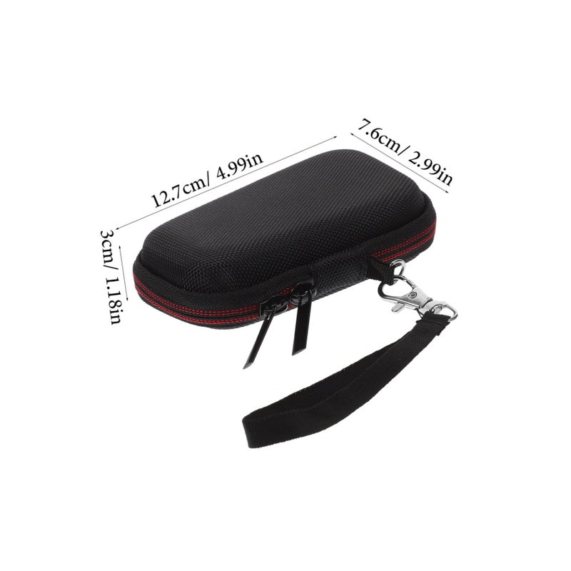 Black Portable Earphone Organizer Bag Zipper Travel Storage Case for Headphones Data Cables - Image 3