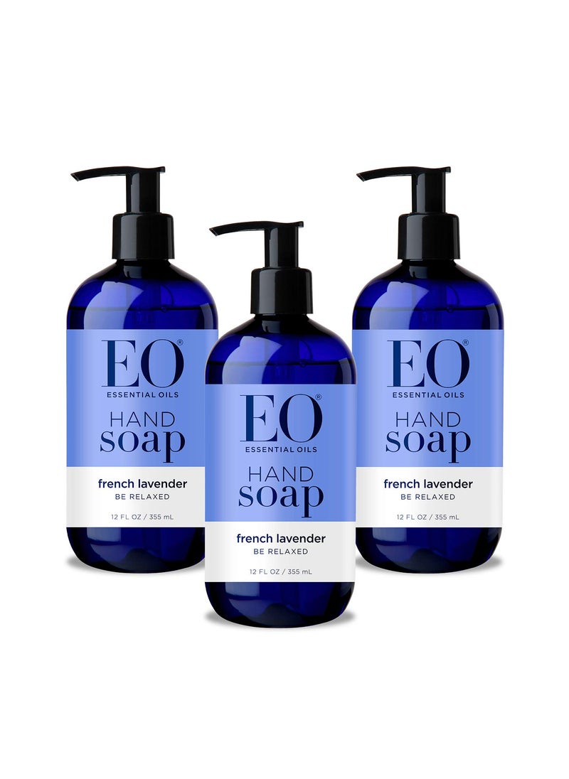 EO EO Sulfate-Free Moisturizing Hand Soap, French Lavender, 12 Oz, 3 Count 