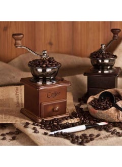 Manual coffee or nutmeg grinder. A classic coffee grinder equipped with a drawer and a strong handle for grinding
