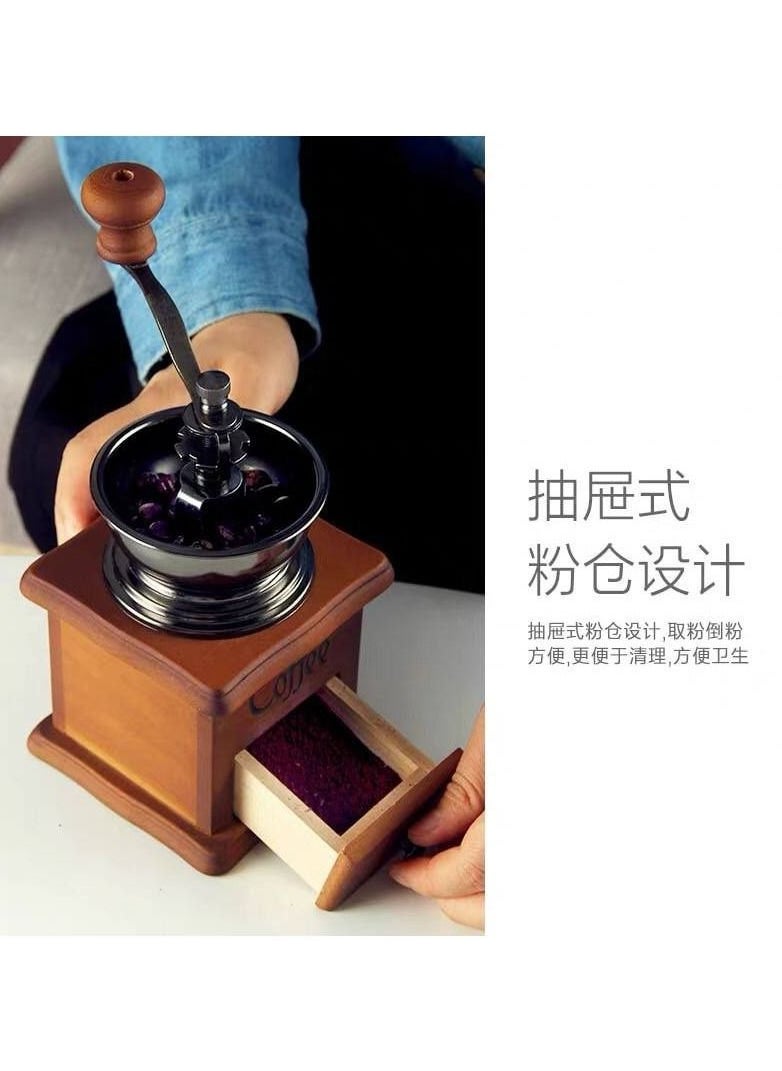 Generic - Manual coffee or nutmeg grinder. A classic coffee grinder equipped with a drawer and a strong handle for grinding - Image 1