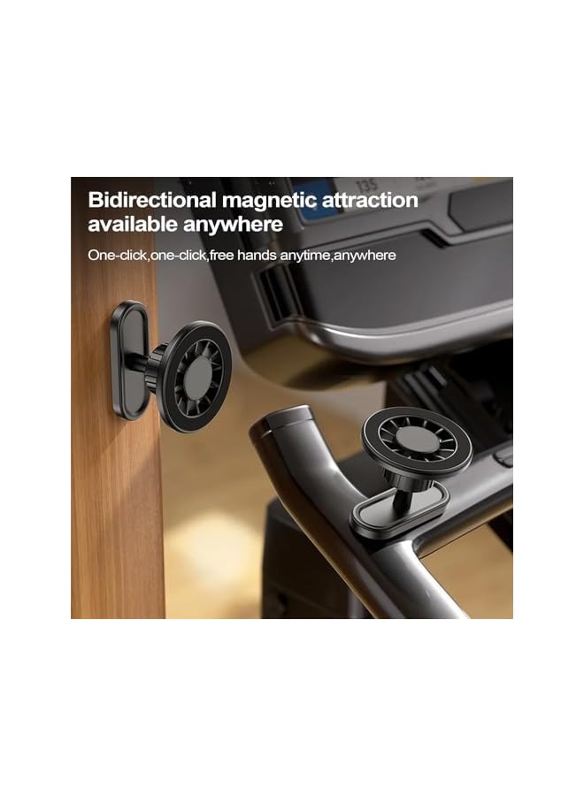 Green Tiger Magnetic Phone Mount for Gym, 360° Rotating Adjustable Phone Holder for 4.7-7 Inch Smartphones, Portable, Secure, Comes with Magnetic Ring for Non-Magnetic Phone - Image 3