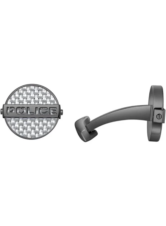 POLICE With Silver Fibre Cufflinks
