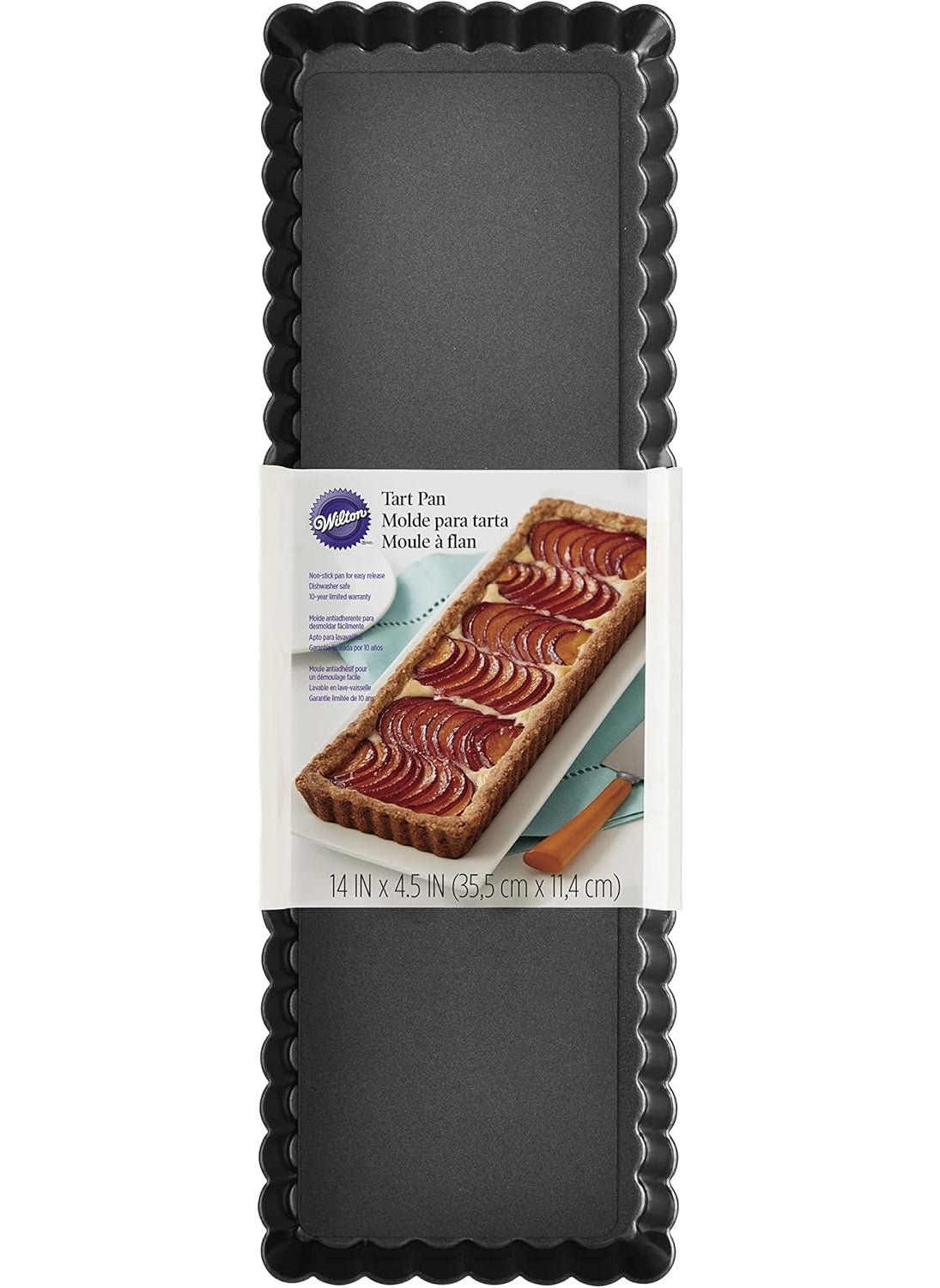 Wilton Wilton Extra Long NonStick Tart and Quiche Pan the Fluted Edges on Your Tarts and Quiches will Add a Touch of Flair 14 x 45Inch  - Image 4