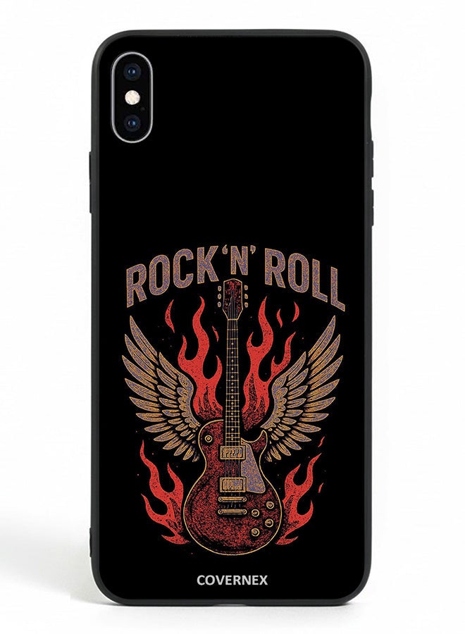 Covernex Apple iPhone Xs Max Protective Case Cover Printed Featuring Rock N Roll Guitar Legend - Image 2