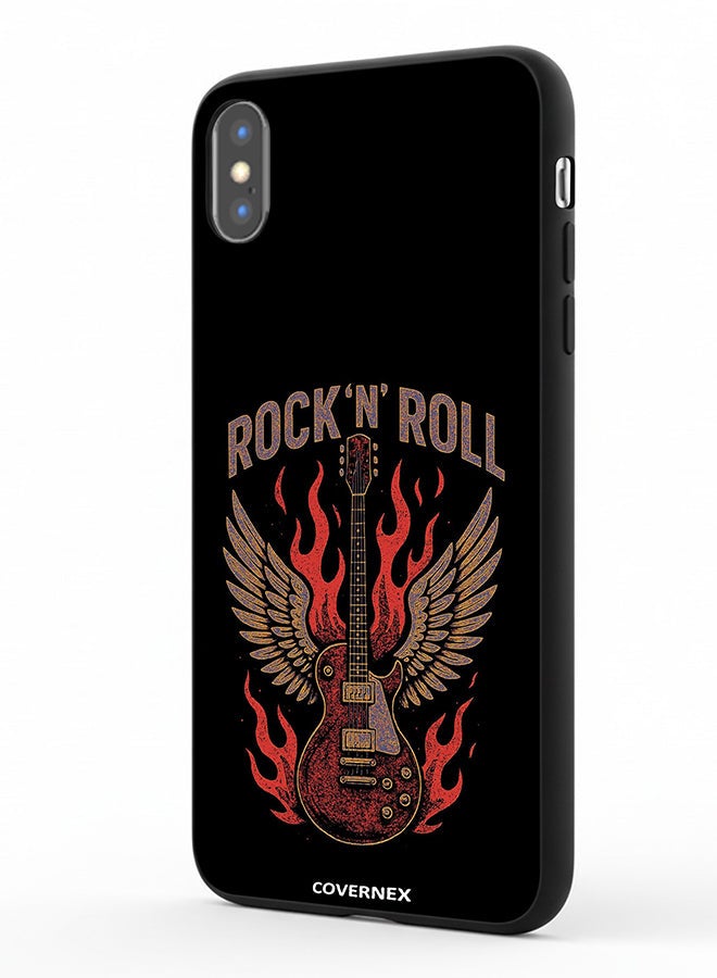 Covernex Apple iPhone Xs Max Protective Case Cover Printed Featuring Rock N Roll Guitar Legend - Image 1