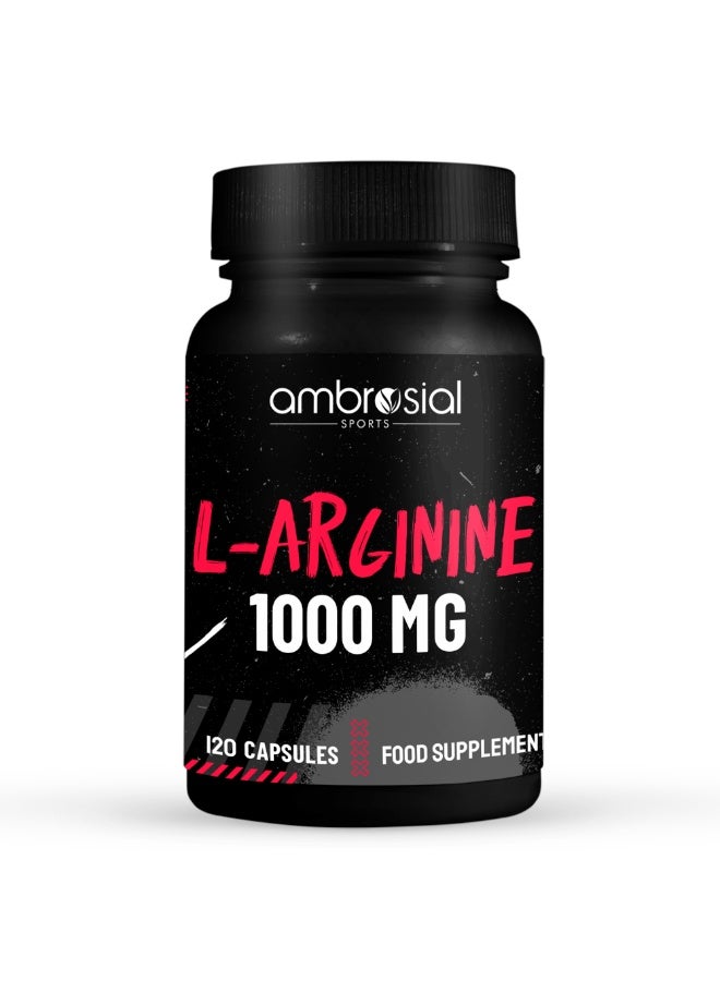أمبروسيال مكمل أمبروسيل إل-أرجينين - تركيبة قوية ١٠٠٠ لنمط حياة نشط ودعم غذائي | ١٢٠ كبسولة - Image 1