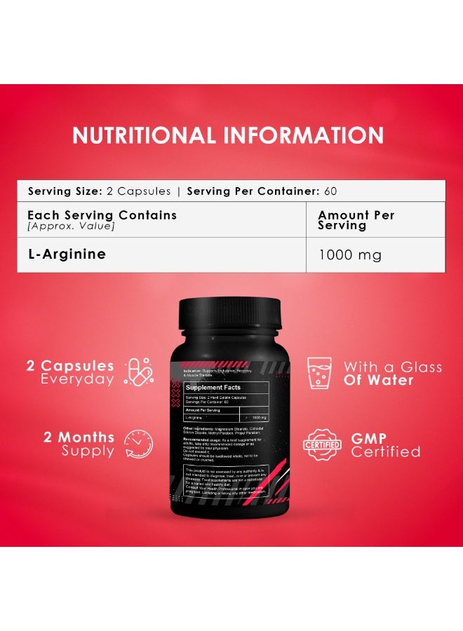 Ambrosial L-Arginine Capsules 1000mg 120'S