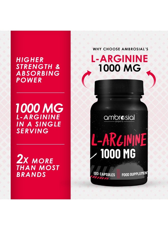 أمبروسيال مكمل أمبروسيل إل-أرجينين - تركيبة قوية ١٠٠٠ لنمط حياة نشط ودعم غذائي | ١٢٠ كبسولة - Image 3