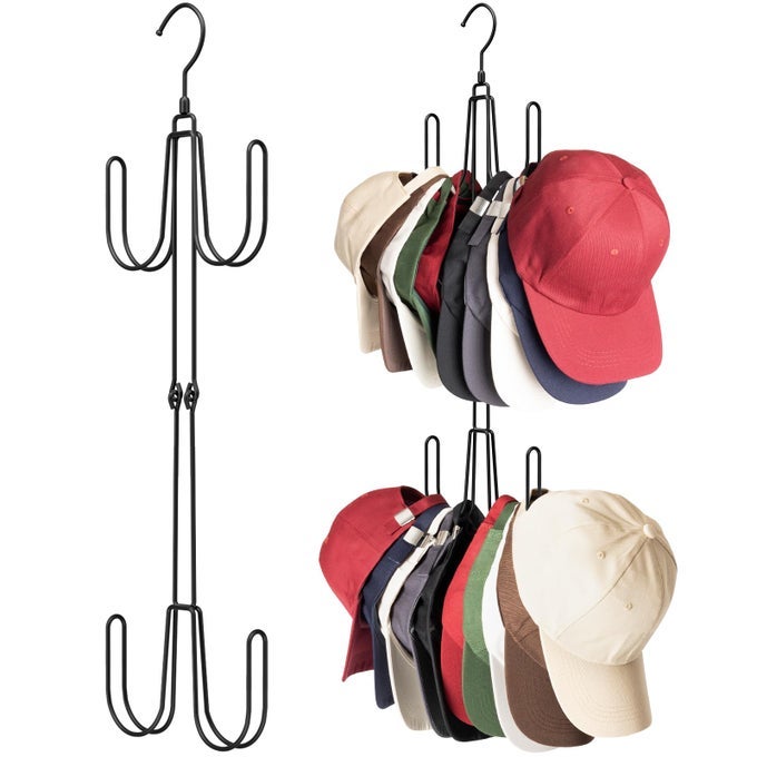 HAT HANGERS FOR CLOSET STAINLESS STEEL HAT ORGANIZER HAT RACKS FOR BASEBALL CAPS CAP ORGANIZER FOR BASEBALL CAPS 1 PACK