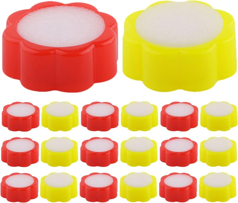 TIDTALEO 20pcs Finger Moistener Pads and Sponge Cups, Small Portable Document Moistener for Money Counting, Envelope and Paper Handling Tool for Bank Tellers and Office Use - Image 1