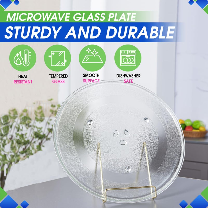 Bagean Microwave Plate Replacement 14 1/8 inch Fits W10531726 Whirlpool Microwave Glass Plate - Exactly Replaces Rotating Microwave Turntable Plate - Durable Oven Dish Tray For Better Cooking And Reheating - Image 2
