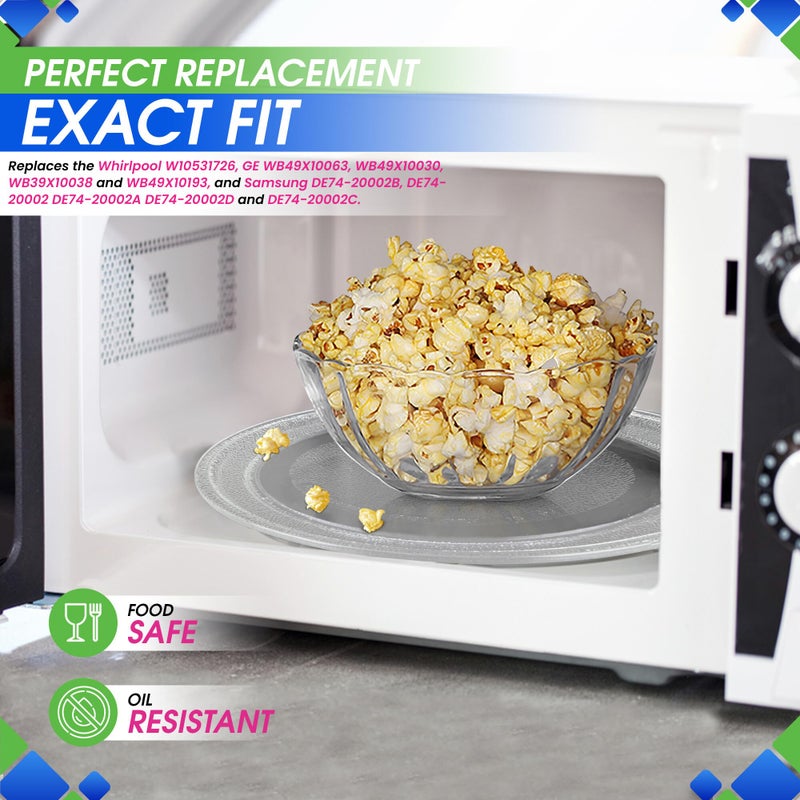 Bagean Microwave Plate Replacement 14 1/8 inch Fits W10531726 Whirlpool Microwave Glass Plate - Exactly Replaces Rotating Microwave Turntable Plate - Durable Oven Dish Tray For Better Cooking And Reheating - Image 5