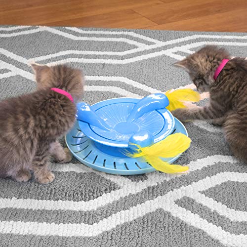 Kitty City Swat Track Cat Toy, 3 Toys in 1 Cat Toy, Cat Ball Track with Feathers - Image 3