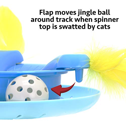 Kitty City Swat Track Cat Toy, 3 Toys in 1 Cat Toy, Cat Ball Track with Feathers - Image 5