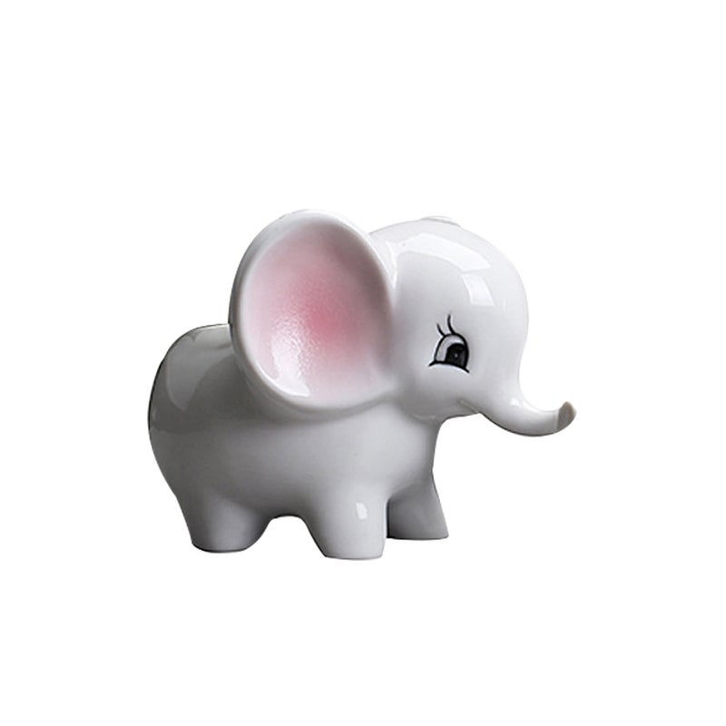2PCS Elephant Design Ceramics Flower Pot Plants Container for Home Office Decoration - Size - Image 2