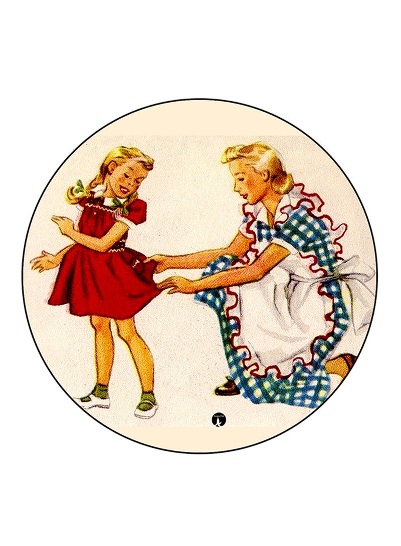 Vintage Art Printed Mouse Pad Multicolour