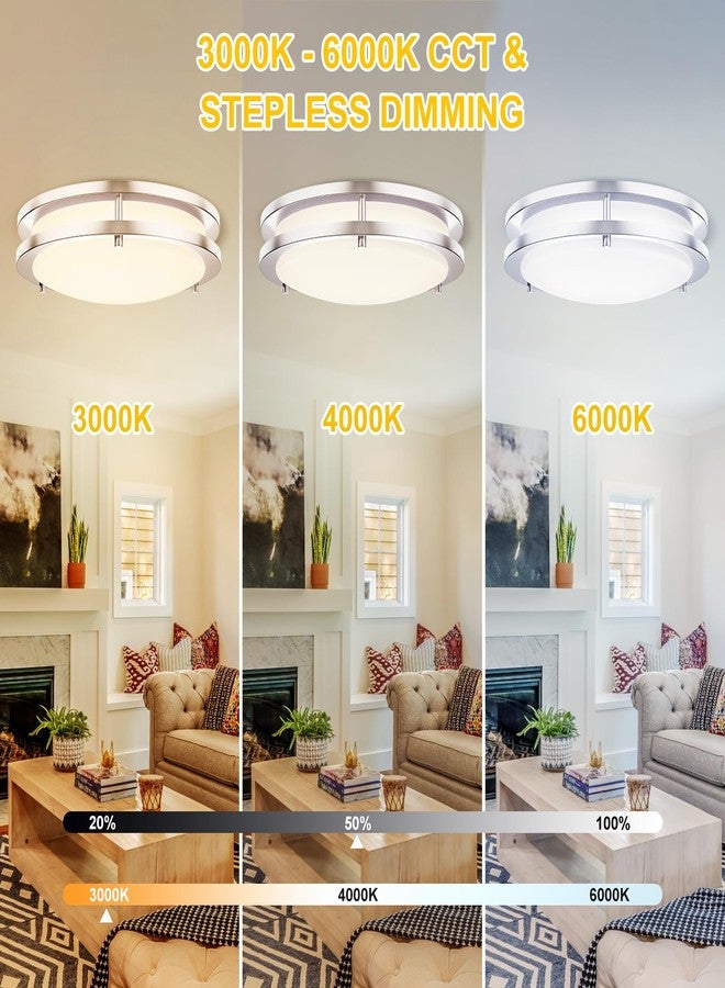 Kalium LED Ceiling Light with Remote 10 Inch Flush Mount Ceiling Light Fixture, 18W 3000K-6000K Adjustable Color Temperature, Dimmable Lighting Fixtures for Kitchen Bedroom. Hardwired - Image 4
