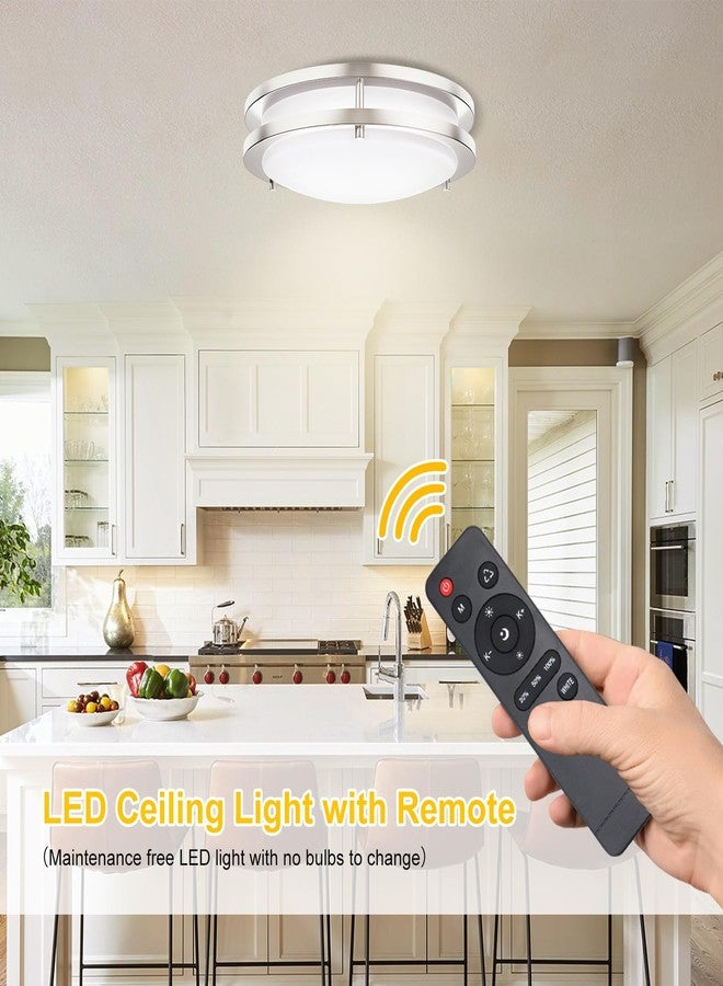 Kalium LED Ceiling Light with Remote 10 Inch Flush Mount Ceiling Light Fixture, 18W 3000K-6000K Adjustable Color Temperature, Dimmable Lighting Fixtures for Kitchen Bedroom. Hardwired - Image 5